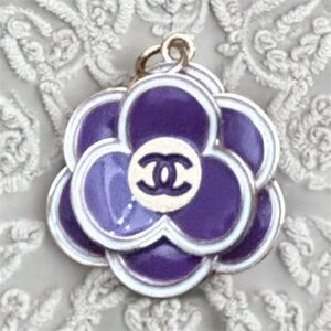CHANEL Purple Camellia Flower Charm